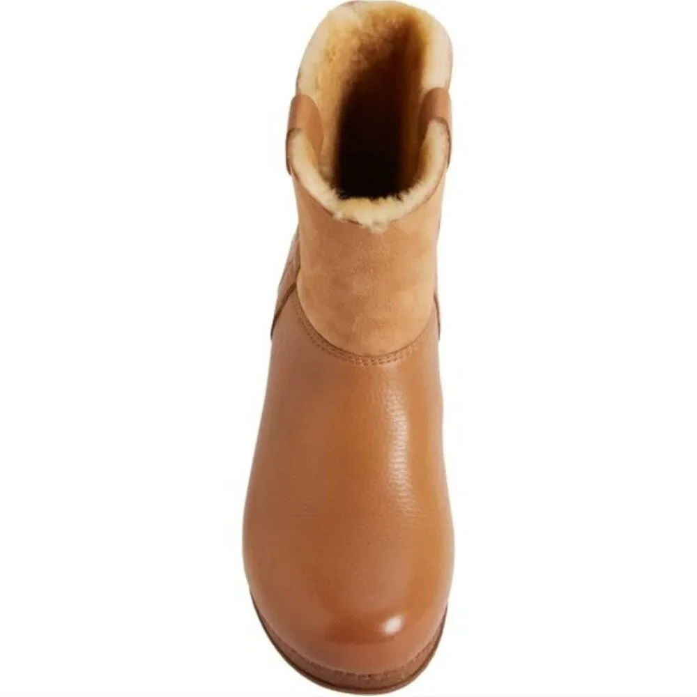 Dansko Mckenzie Leather Shearling Lined Boots Size EU 38 US 7.5 Tan Seasonal NEW